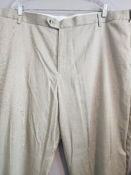 2/$15 Savane Men's Beige Dress Pants - Size 42x30 - Picture 2 of 12